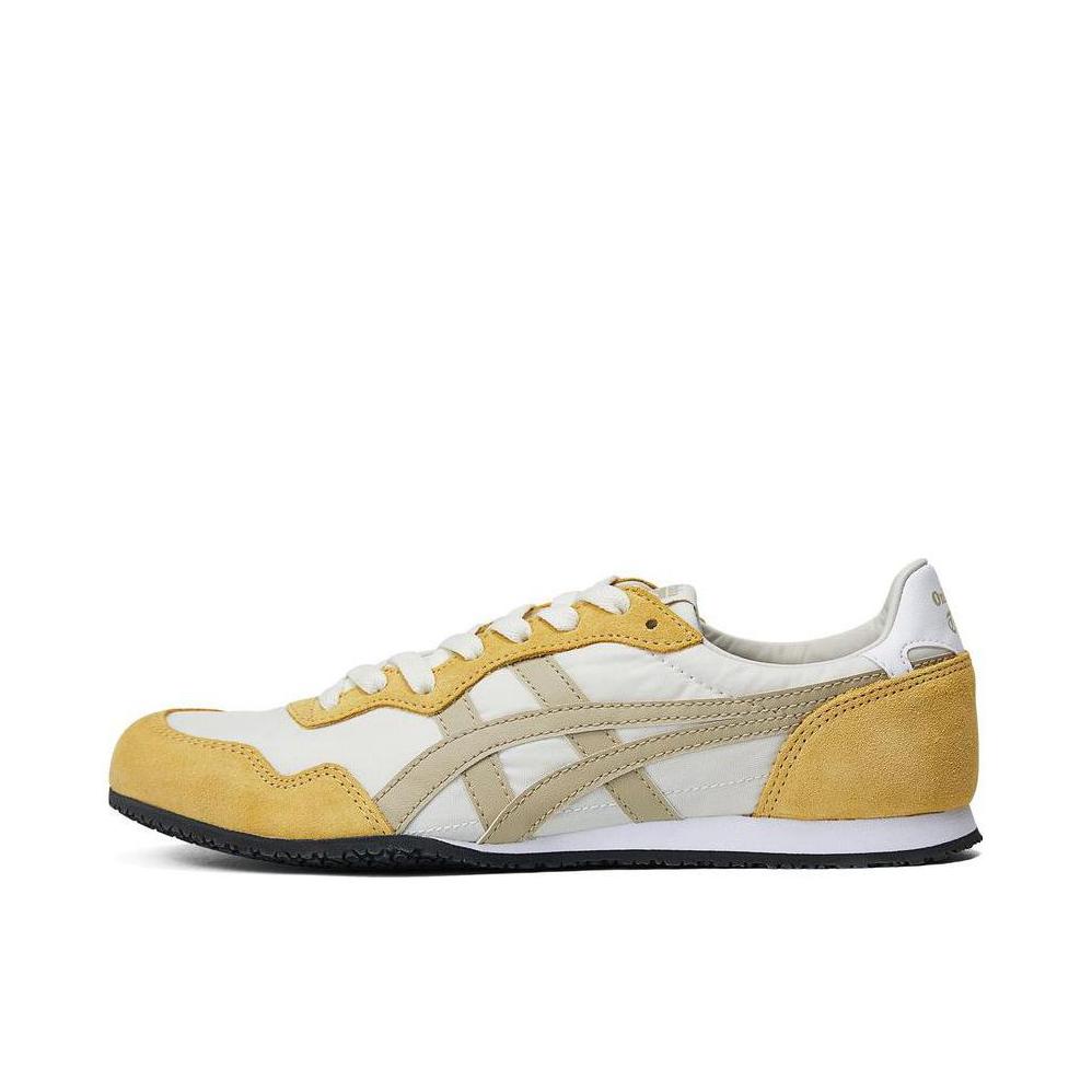 推荐商品：Onitsuka Tiger 鬼冢虎 Serrano 运动休闲鞋 舒适轻便防滑耐磨网布透气百搭复古减震包裹性低帮 黄色/白色