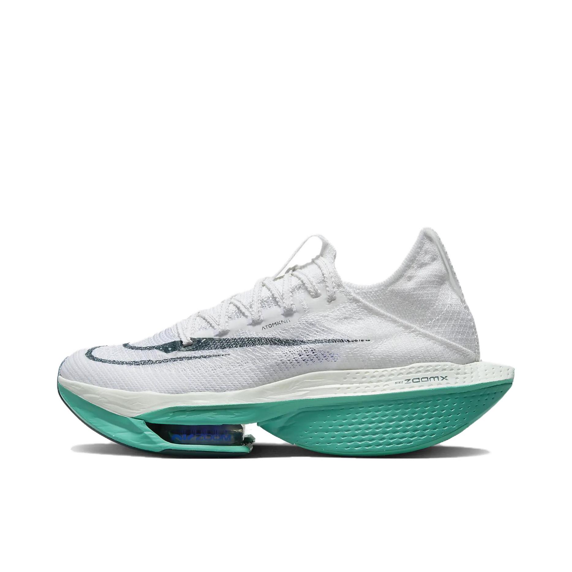 推荐商品：Nike ZoomX AlphaFly NEXT% 2 跑鞋 碳板防滑耐磨缓震透气回弹 白色/绿色