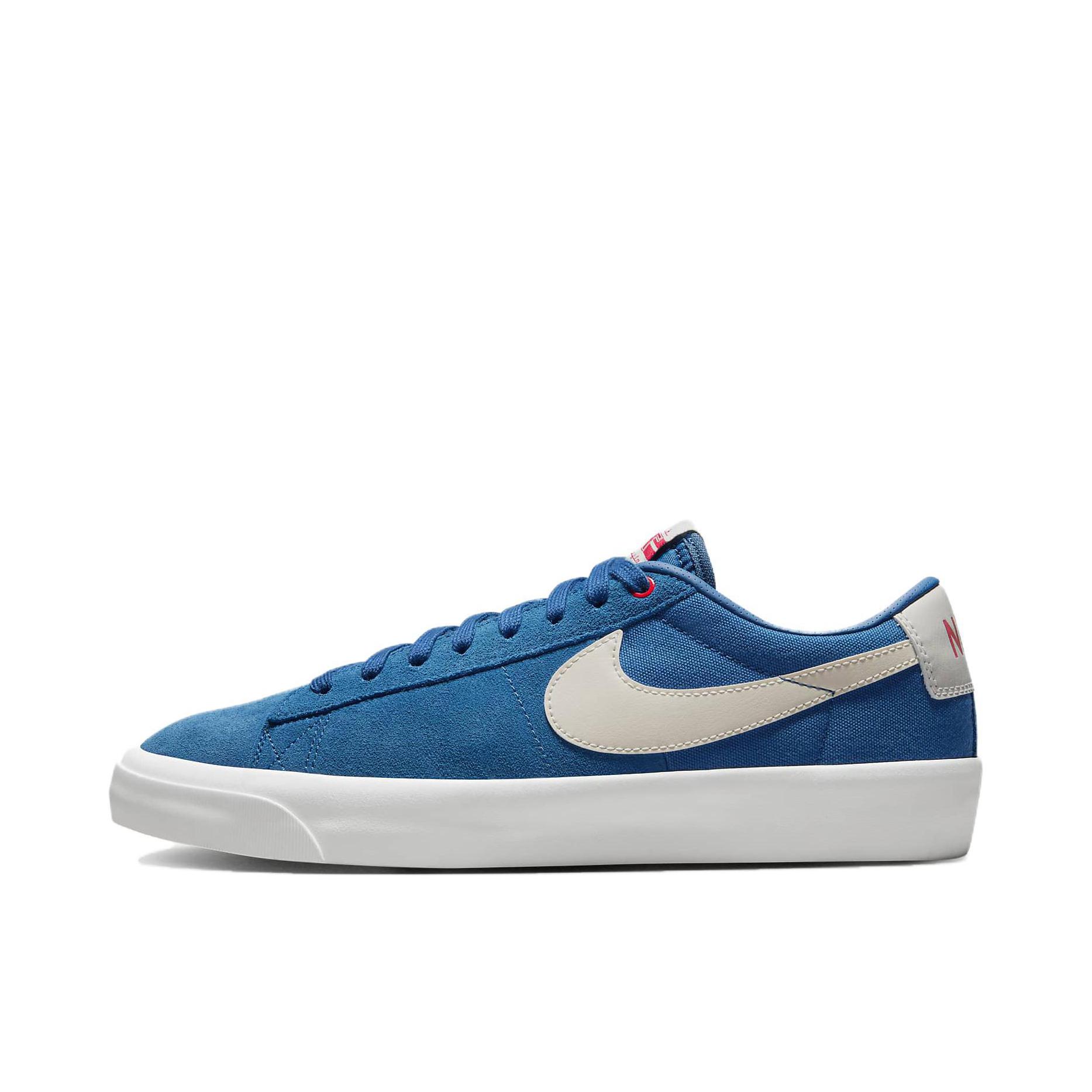 推荐商品：Nike SB Blazer Zoom 滑板鞋 板鞋 拼接时尚复古防滑耐磨透气运动休闲舒适百搭 蓝色