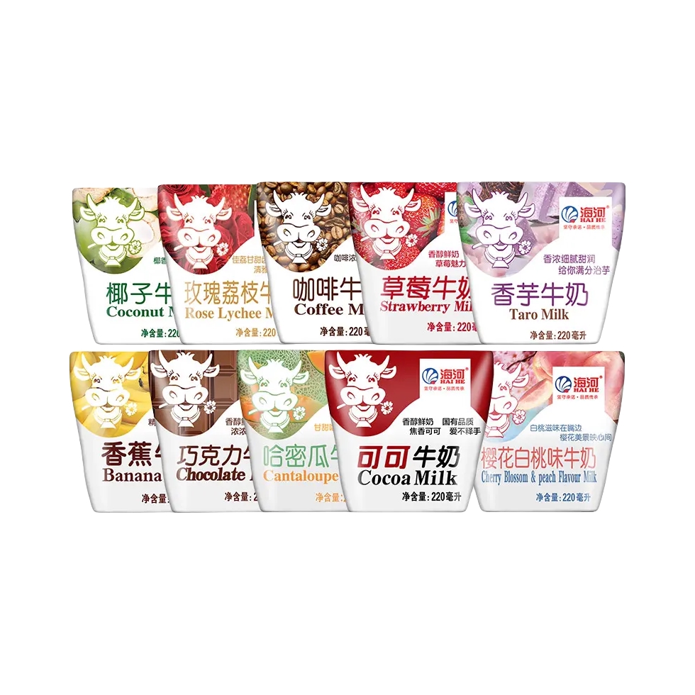 推荐商品：海河 牛角包牛奶 220ml/袋 多口味组合