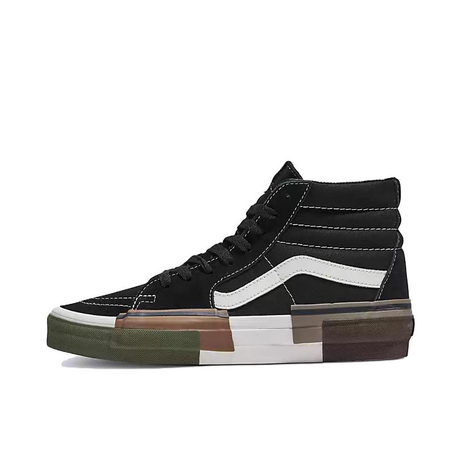 推荐商品：Vans/范斯 SK8-Hi 板鞋 潮流经典拼接复古街头厚底 黑/棕/白