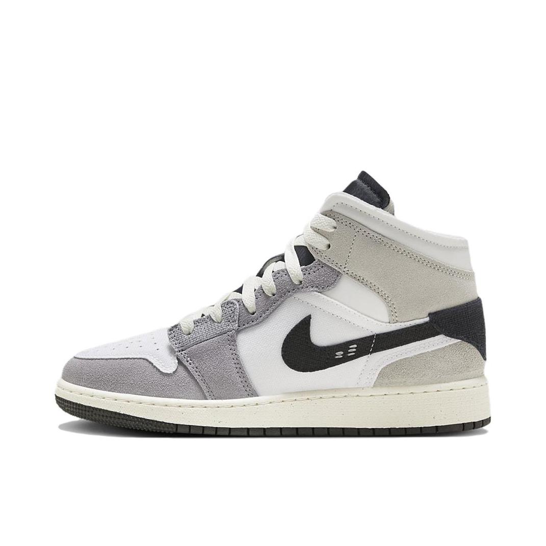 推荐商品：Air Jordan 1 板鞋 运动休闲鞋 复古潮流支撑合成革 GS/水泥灰/白色