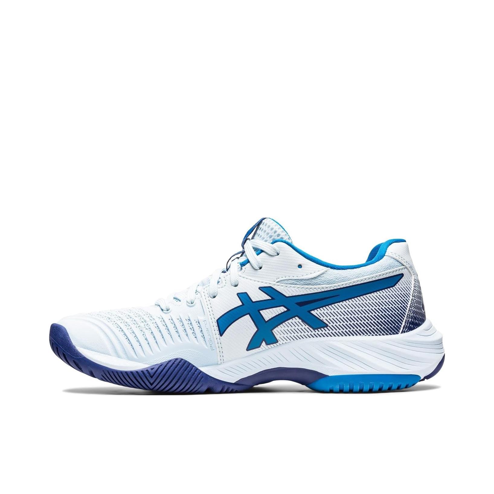 推荐商品：Asics/亚瑟士 Netburner Ballistic FF 2 减震舒适 防滑耐磨 透气轻便 合成革 排球鞋 天空靛蓝