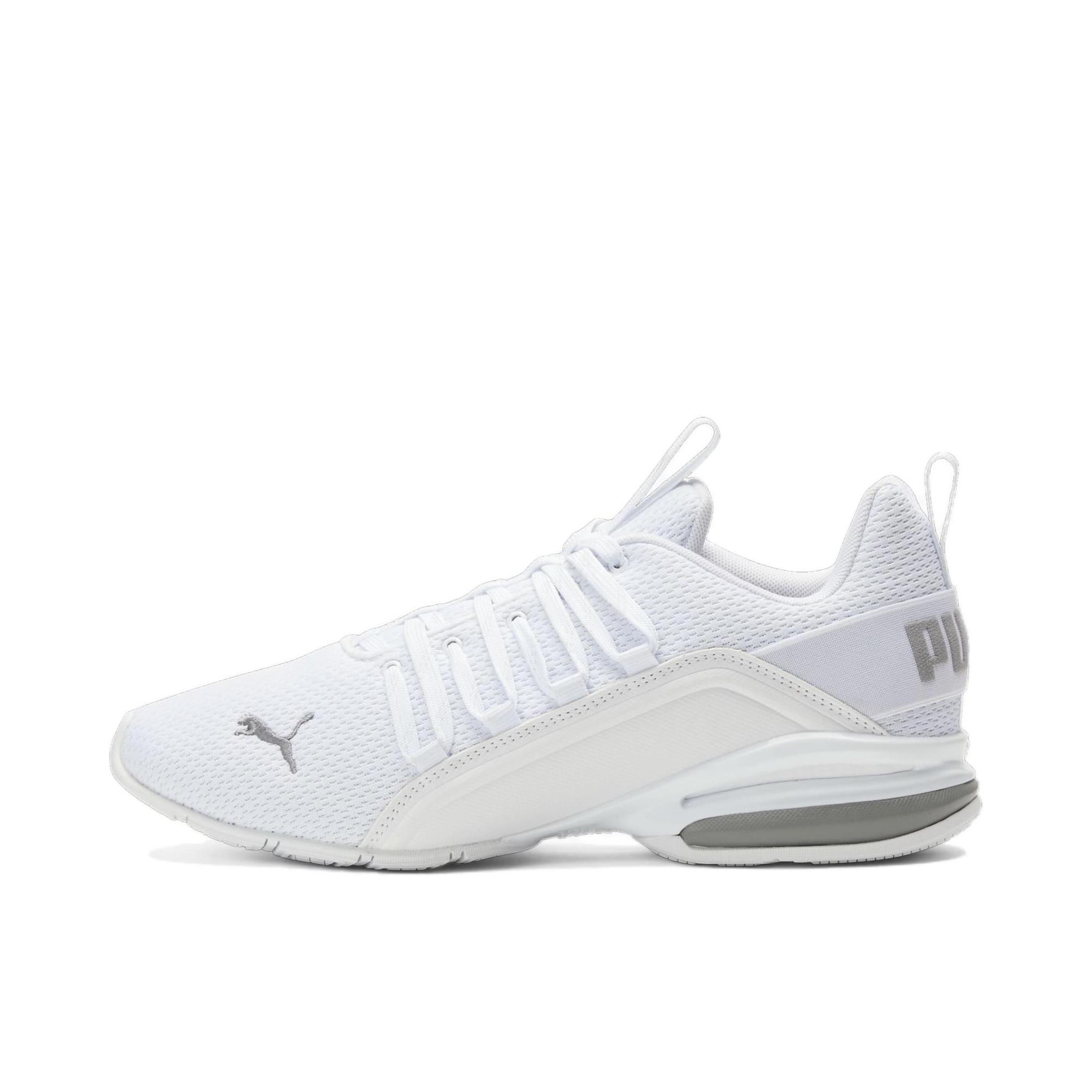 推荐商品：Puma/彪马 Axelion Rip 运动休闲鞋 织物防滑耐磨舒适减震网面轻量透气轻便复古百搭 白色/灰色