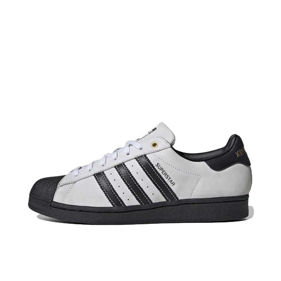 推荐商品：【宋雨琦同款】 adidas Originals Superstar 板鞋 轻便贝壳头薄底舒适百搭耐磨复古 低帮/黑色/米色