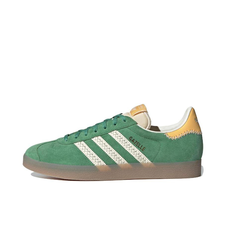 推荐商品：adidas Originals Gazelle T头鞋 德训鞋 板鞋 轻便复古薄底舒适百搭减震耐磨贴合圆头 绿色/黄色