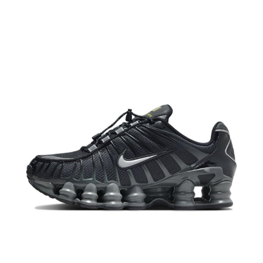 推荐商品：Nike Shox TL 运动休闲鞋 全掌气柱缓震回弹透气防滑耐磨百搭复古贴合圆头 女款/黑色/深灰