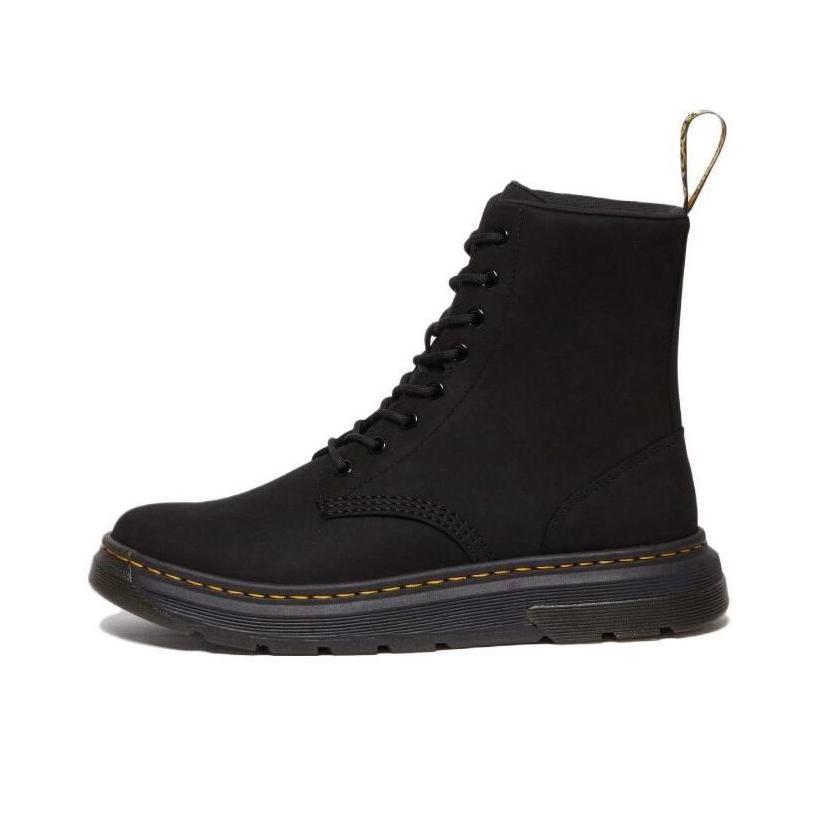 推荐商品：Dr. Martens Crewson 皮革 圆头系带 短中筒 马丁靴 黑色 