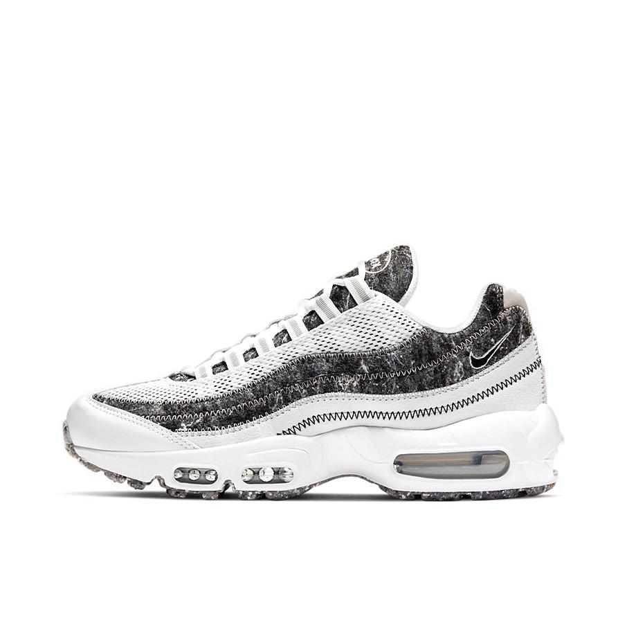 推荐商品：Nike Air Max 95 跑鞋 潮流时尚复古百搭防滑耐磨舒适透气防水气垫织物支撑低帮缓震贴合耐用圆头 羊毛/白色/灰褐