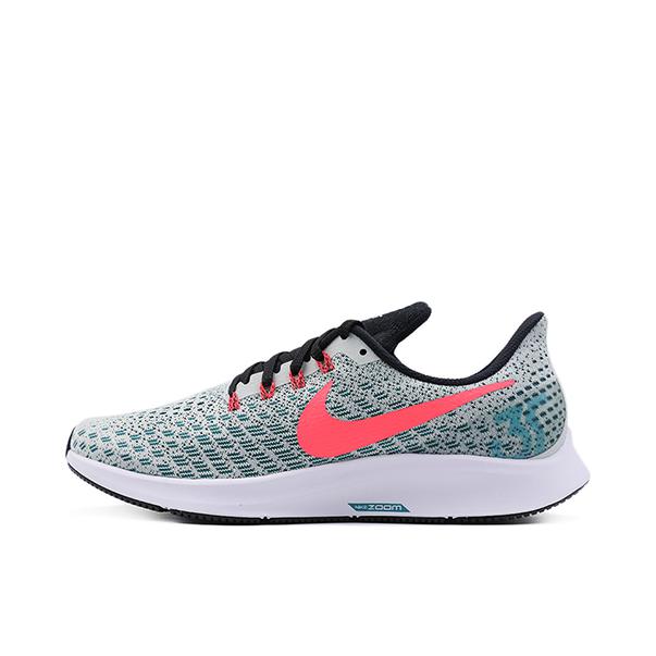 推荐商品：Nike Air Zoom Pegasus 35 飞马 跑鞋 缓震轻便运动马拉松透气织物泡棉 Grey Pink 浅绿/粉色