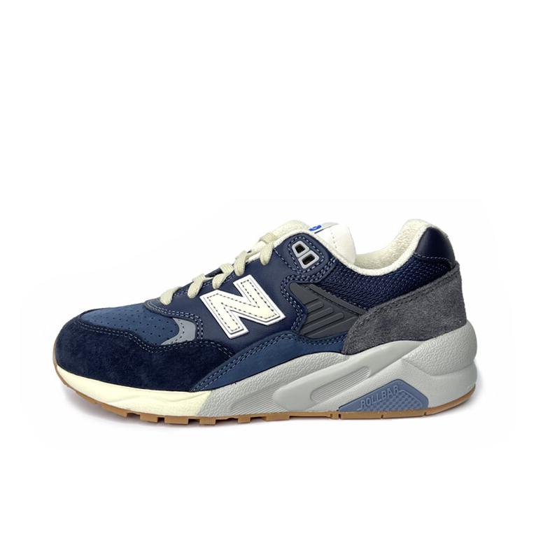 推荐商品：New Balance 580 潮流复古 减震防滑 轻便透气 耐磨 舒适 织物 低帮百搭 运动休闲鞋  蓝色/白色/灰色