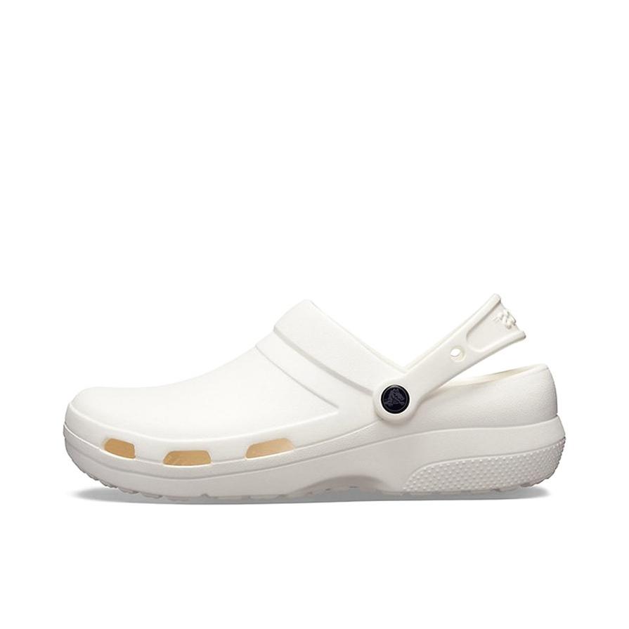 推荐商品：Crocs/卡骆驰 Specialist II Clog 斯派硕 包头 防磨 易清洗 防滑耐磨 舒适简约 厨师鞋 洞洞鞋 凉鞋 米色
