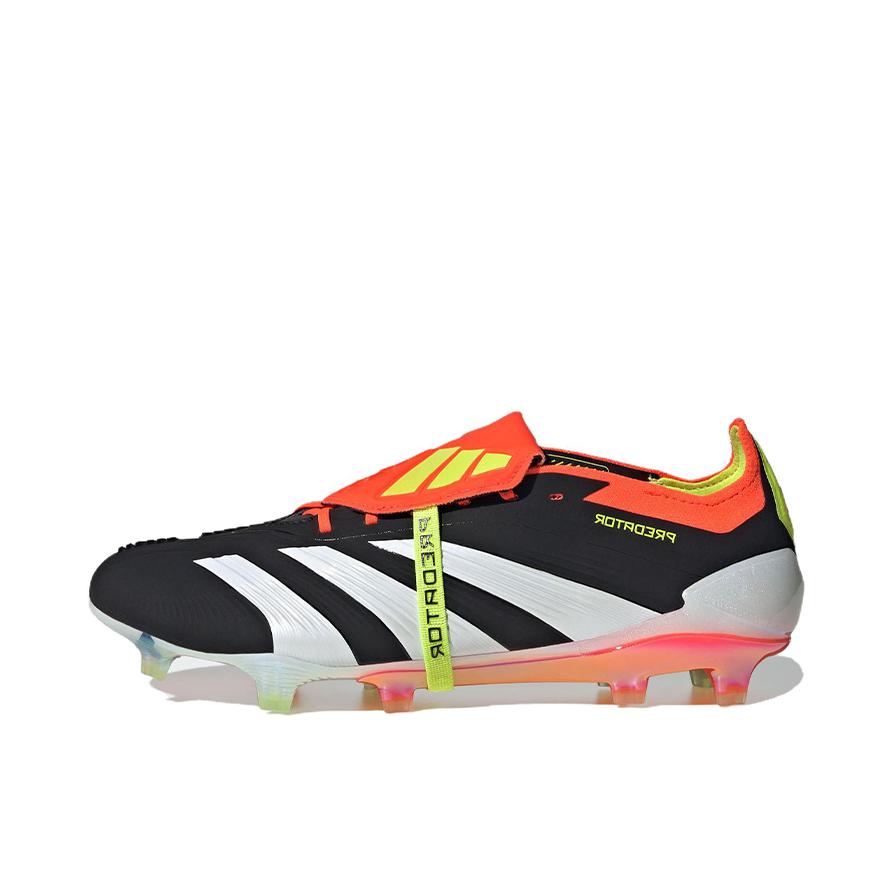 推荐商品：adidas Predator Elite FG 顶级 胶质长钉 天然硬草地 圆头 足球鞋 黑色/橙色/黄色