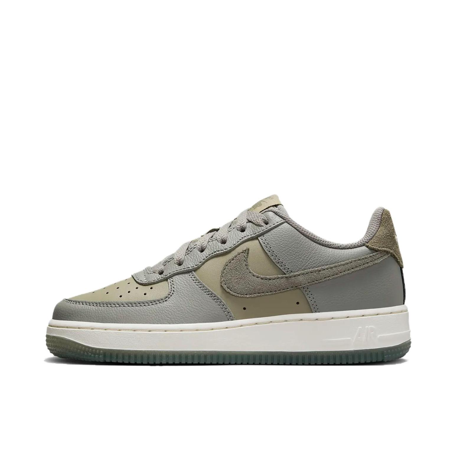 推荐商品：Nike Air Force 1 空军一号 板鞋 轻便舒适百搭耐磨防滑复古 GS/灰色/浅绿色