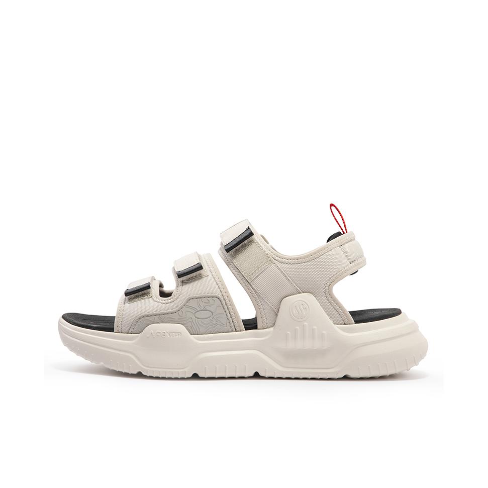 推荐商品：361度 透气 防滑 耐磨 魔术贴 外穿软底 凉鞋 572426715 浮石色/曜石黑