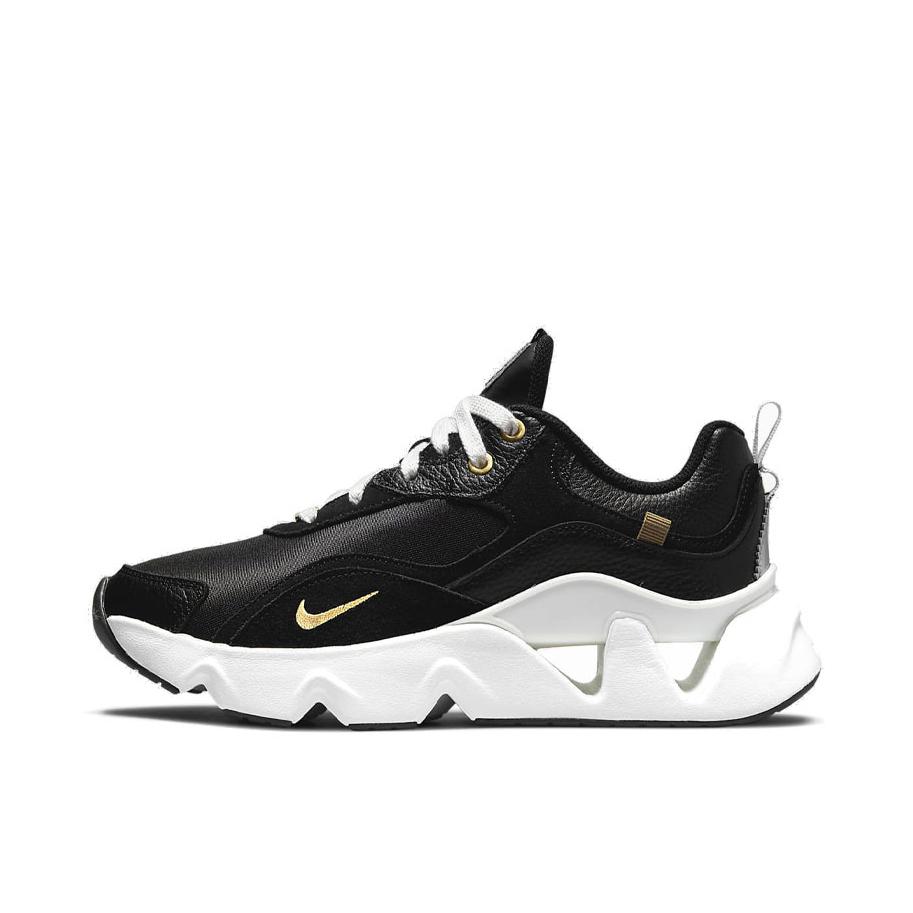 推荐商品：Nike RYZ 365 2 跑鞋 缓震耐磨轻便透气休闲舒适运动厚底织物支撑合成革 黑色/白色/金色
