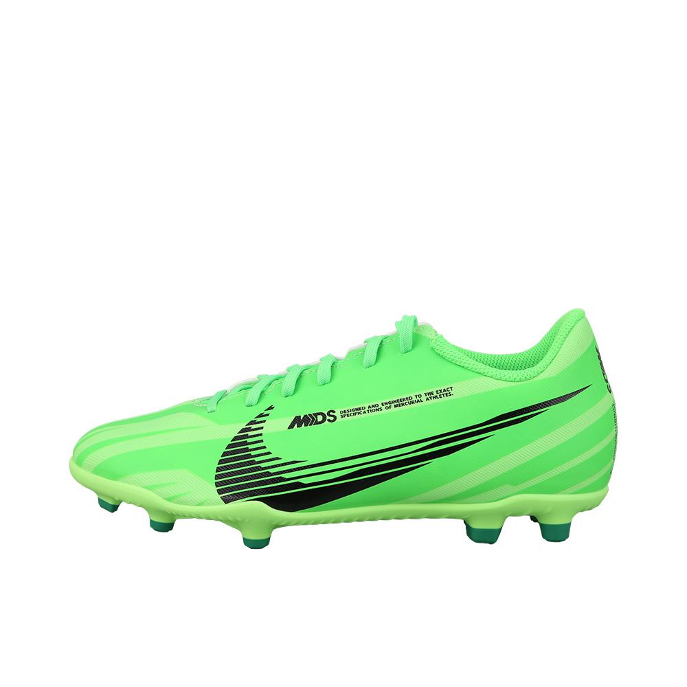 推荐商品：Nike MERCURIAL VAPOR 15 FG/MG 顶级 胶质混钉 减震耐磨 舒适 简约 多场地 足球鞋 大童/绿色