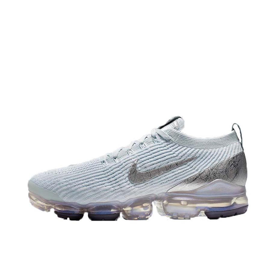 推荐商品：Nike Air VaporMax 3.0 跑鞋 全掌气垫碳板缓震透气防滑耐磨织物支撑编织圆头 White/Silver 白灰/金属银