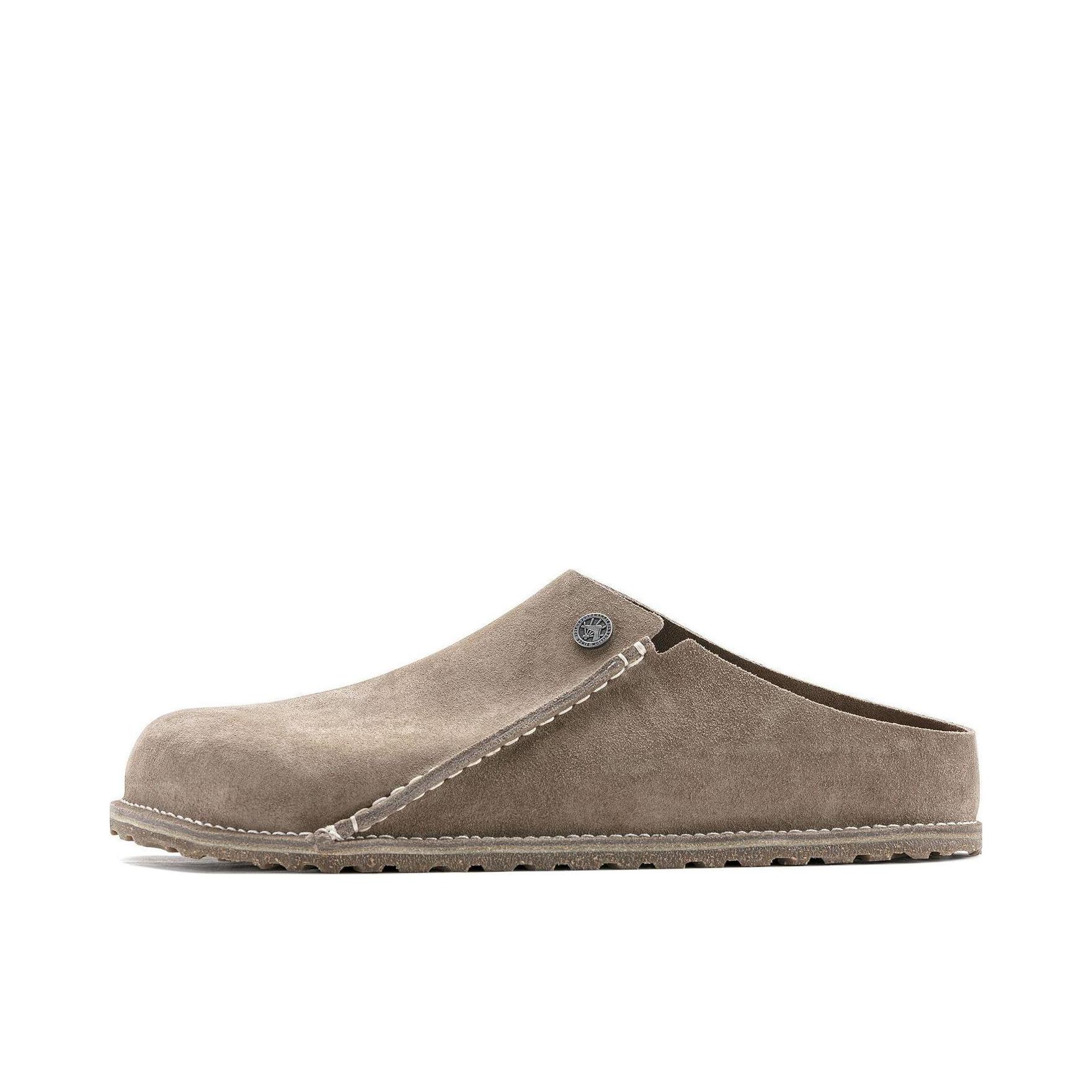 推荐商品：Birkenstock Zermatt系列 包头 绒面 圆头 防磨 软木 织物 羊毛毡 勃肯鞋 秋冬 拖鞋 灰褐色  