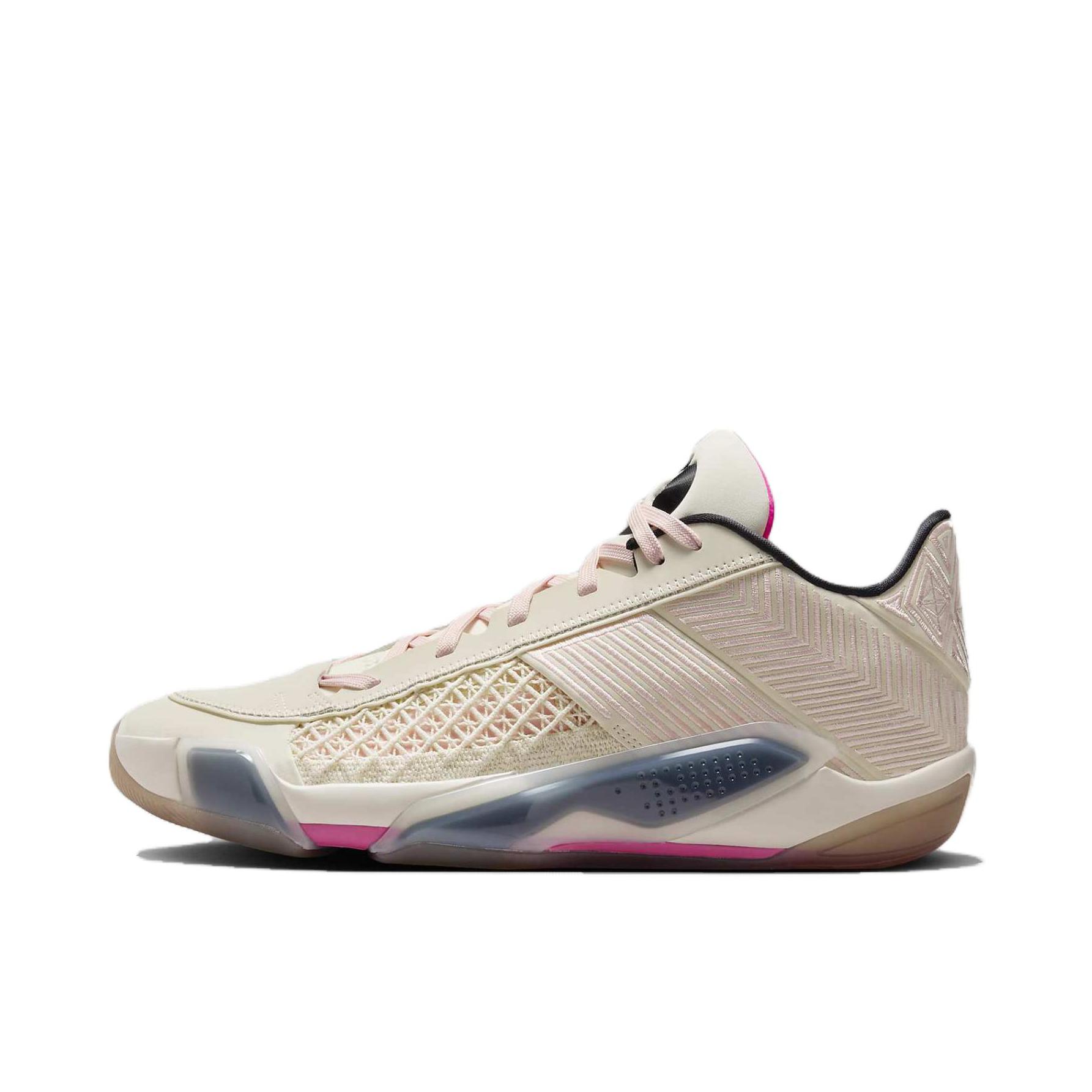 推荐商品：Air Jordan 38 篮球鞋 缓震抗扭舒适防滑耐磨圆头实战zoom 国外版/椰奶色/黑色