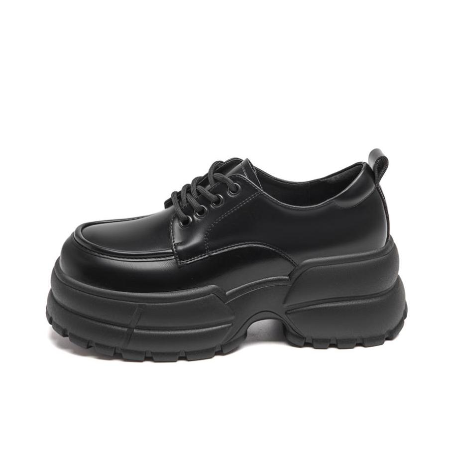 推荐商品：AGSDON/奥古狮登 舒适百搭 厚底增高 合成革 粗跟 单鞋 541056 黑色