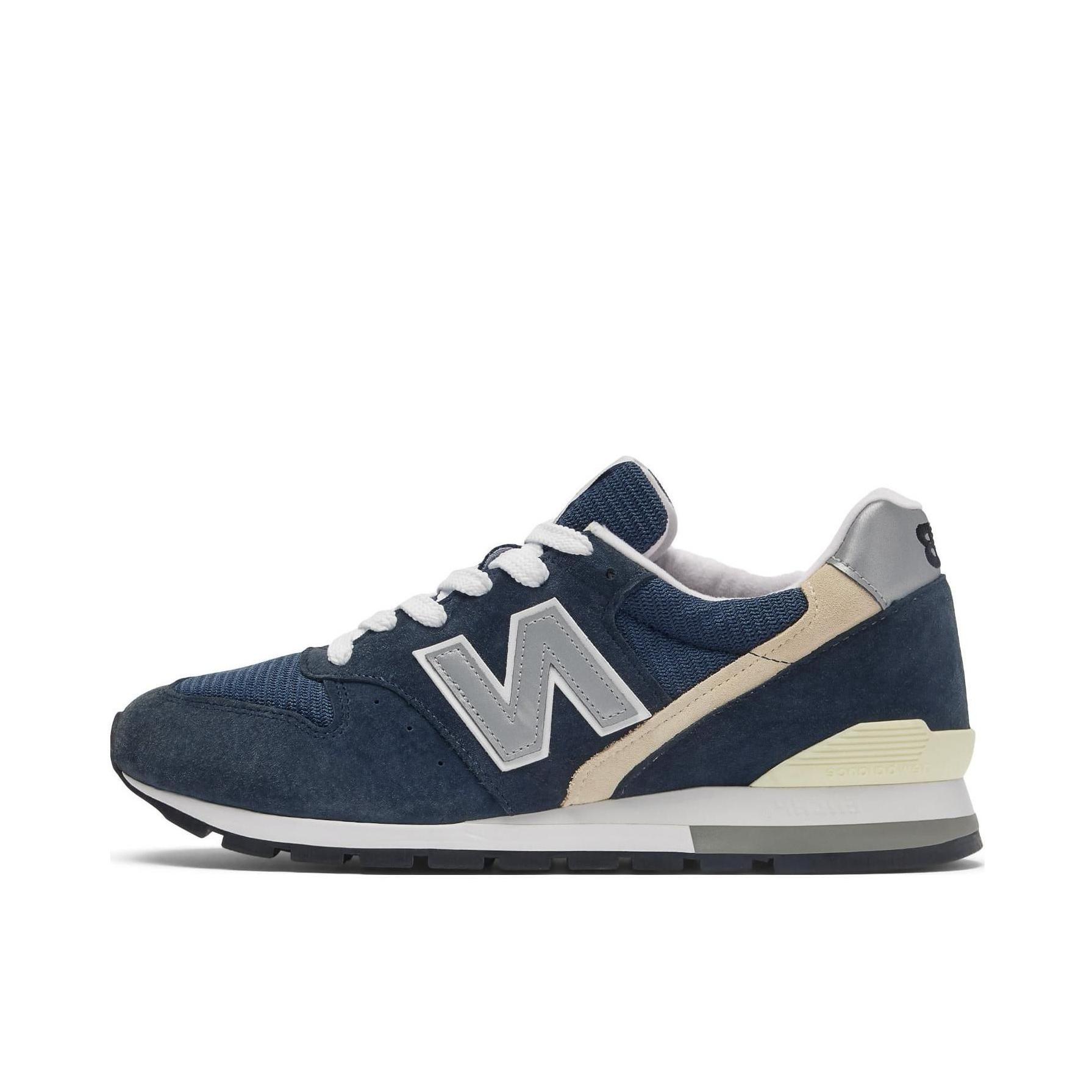 推荐商品：New Balance 996 织物 时尚复古 减震轻便 防滑耐磨 舒适透气 支撑 包裹性 增高 薄底 马拉松 人造革 防水 慢跑 运动休闲鞋 藏青/卡其
