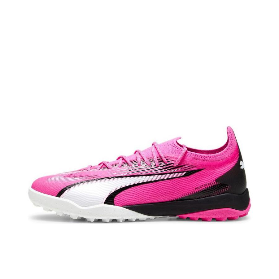 推荐商品：Puma/彪马 Ultra Ultimate Cage TF 耐磨防滑 圆头防踢 胶质碎钉 短钉 足球鞋 紫粉色/白色/黑色
