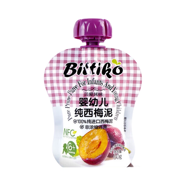 推荐商品：贝爱其味/bittiko 婴幼儿纯肉西梅果泥