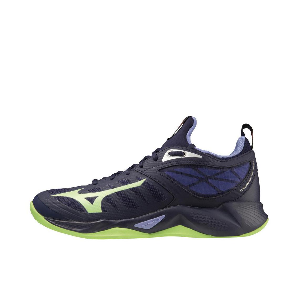 推荐商品：Mizuno/美津浓 减震 防滑 低帮 排球鞋 V1GA224011 蓝色/绿色 