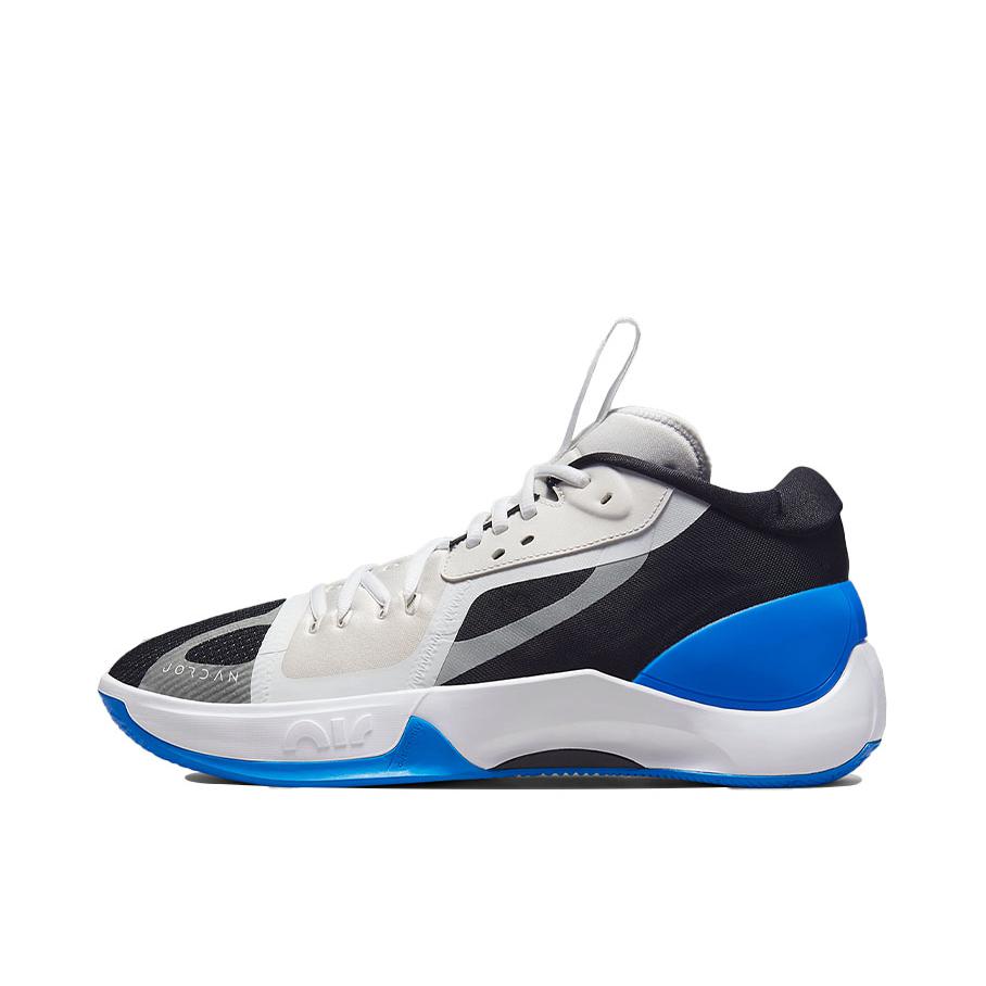 推荐商品：Air Jordan Zoom Separate 篮球鞋 防滑耐磨支撑包裹性织物合成革 白色/黑色/蓝色