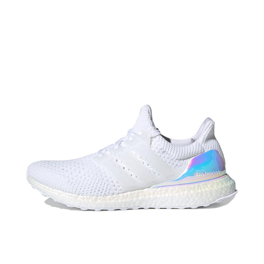 推荐商品：adidas Ultraboost 跑鞋 透气防滑耐磨缓震轻便休闲运动支撑织物减震防水抗扭转圆头 网面/白色/镭射渐变