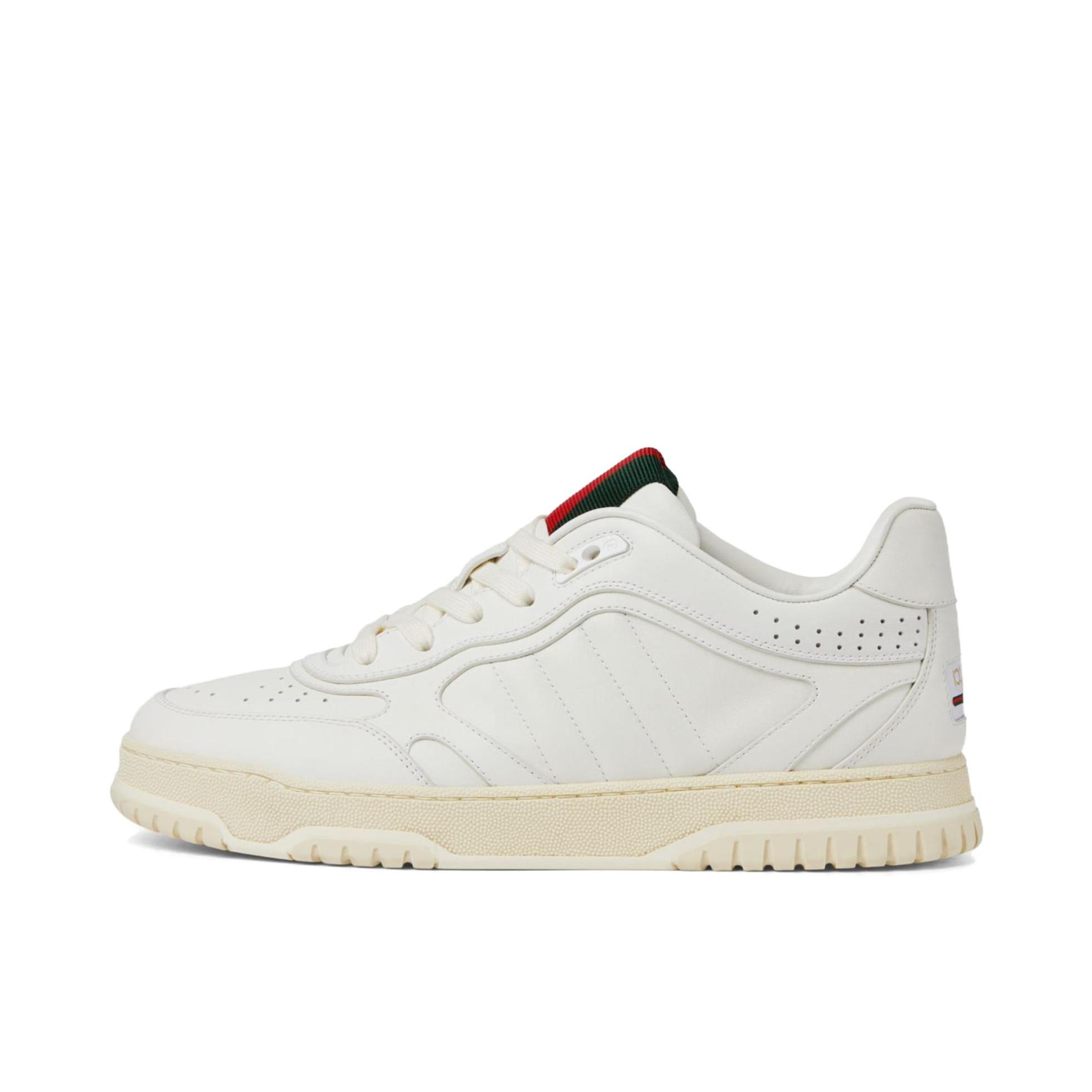 推荐商品：Gucci/古驰 Re-Web 皮革 低帮 粒面纹理 板鞋 786186 AADJ9 白色/绿色/红色