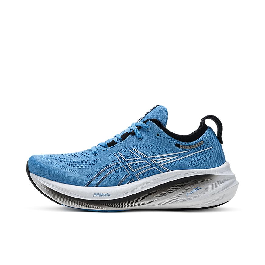 推荐商品：Asics/亚瑟士 Gel-Nimbus 26 跑鞋 缓震轻量回弹防滑耐磨舒适轻便稳定支撑马拉松短跑 蓝色