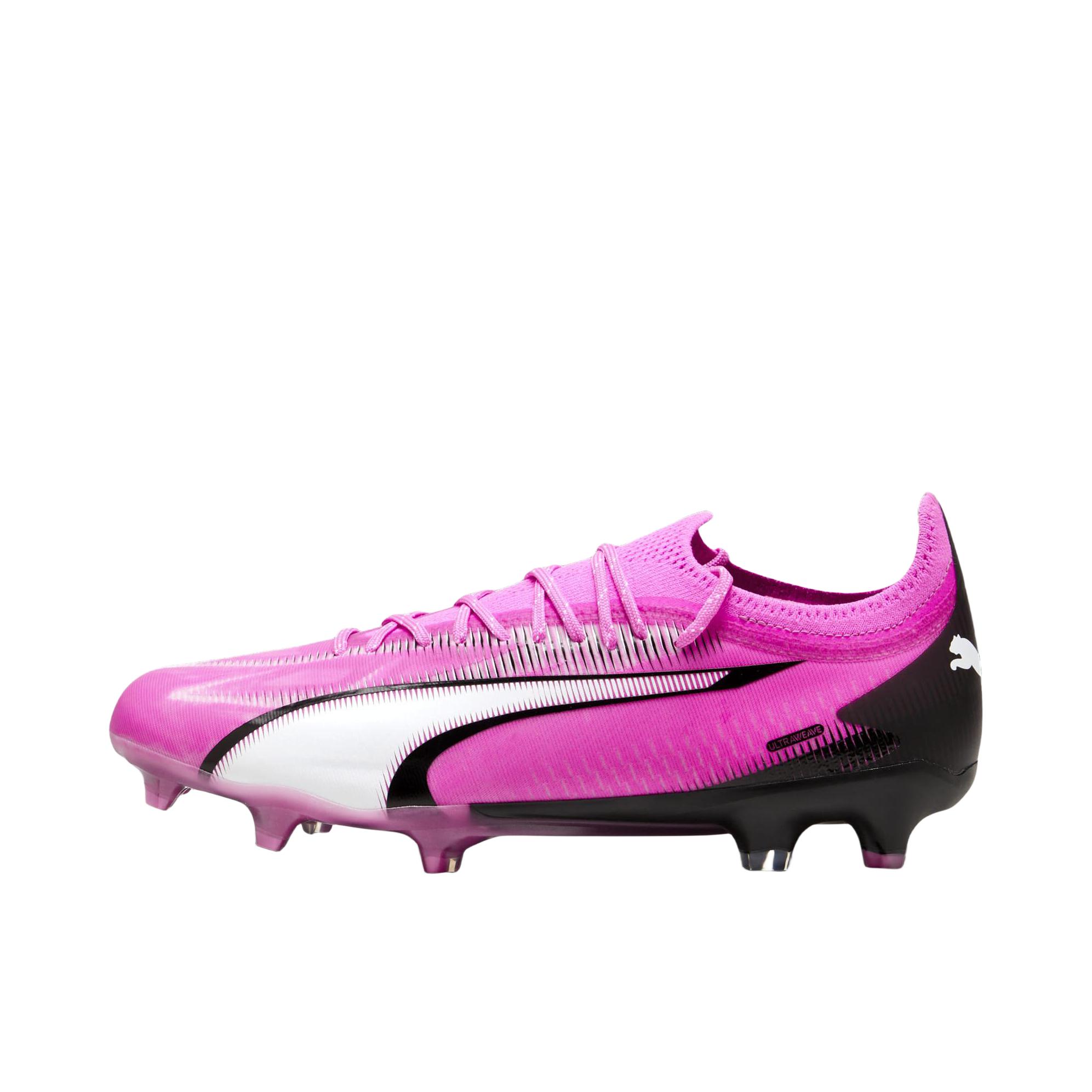 推荐商品：Puma Ultra Ultimate FG/AG 防滑耐磨 舒适减震 轻便透气 圆头 胶质 足球鞋 粉色/黑色