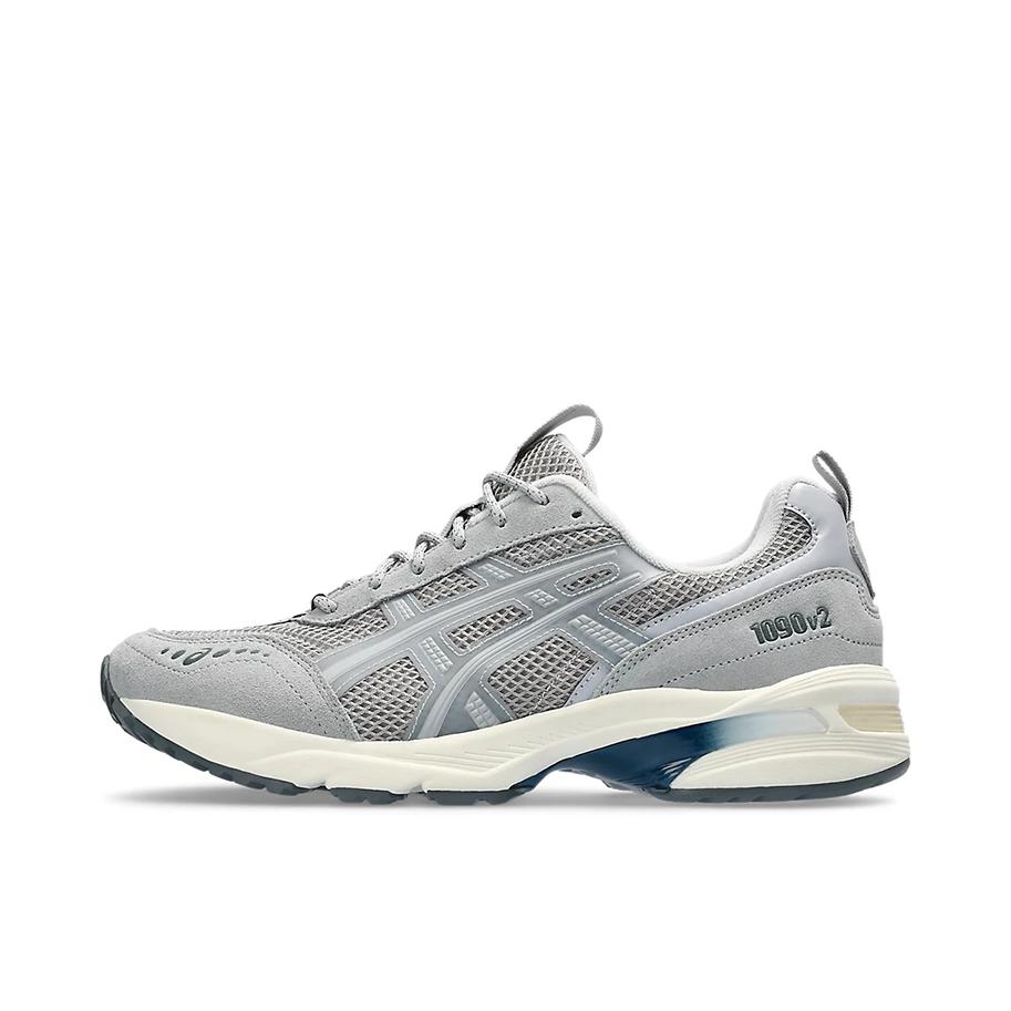 推荐商品：Asics/亚瑟士 Gel-1090 跑鞋 防滑耐磨舒适透气缓震稳定复古织物合成革慢跑耐用流光风 灰色/白色
