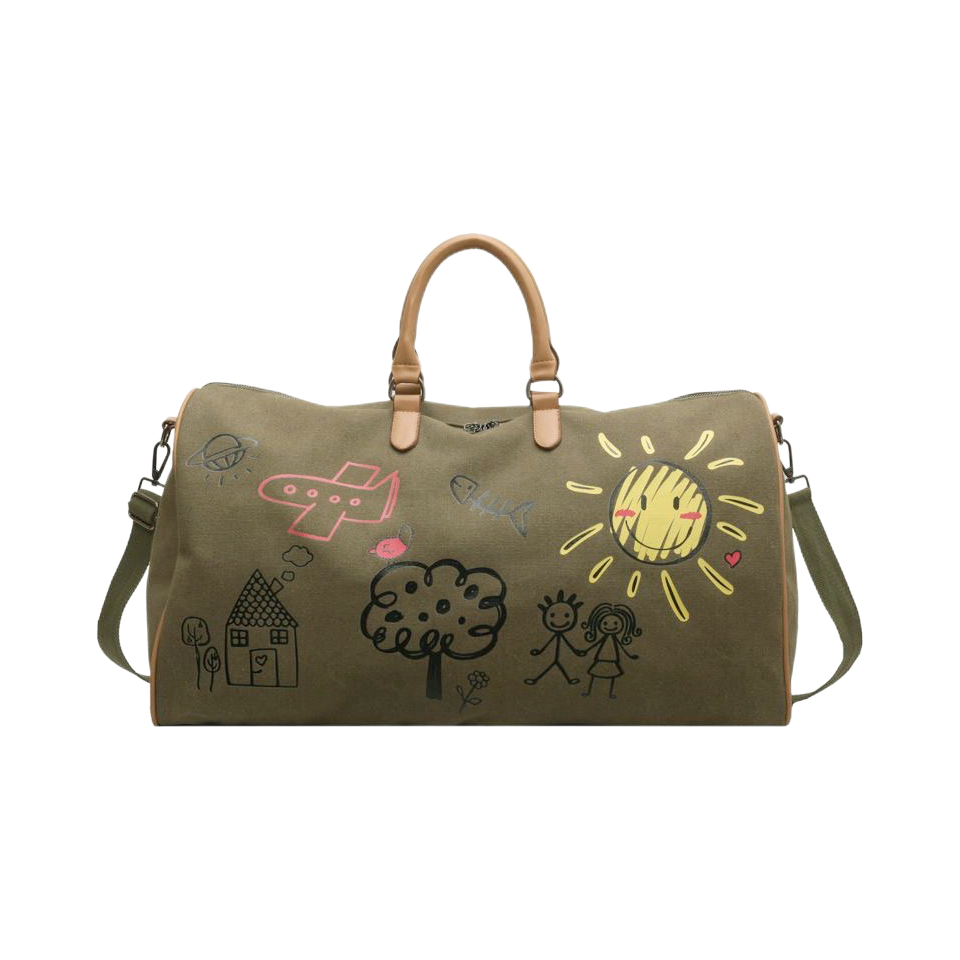 推荐商品：ResNonverba 潮流轻便大容量运动出差旅行篮球健身帆布牛津布手提包单肩包斜挎包