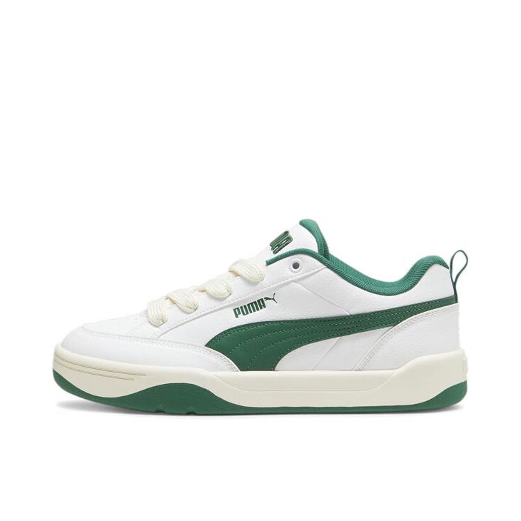 推荐商品：Puma/彪马 Park Lifestyle 板鞋 舒适减震防滑耐磨低帮胶底复古百搭增高 白色/绿色