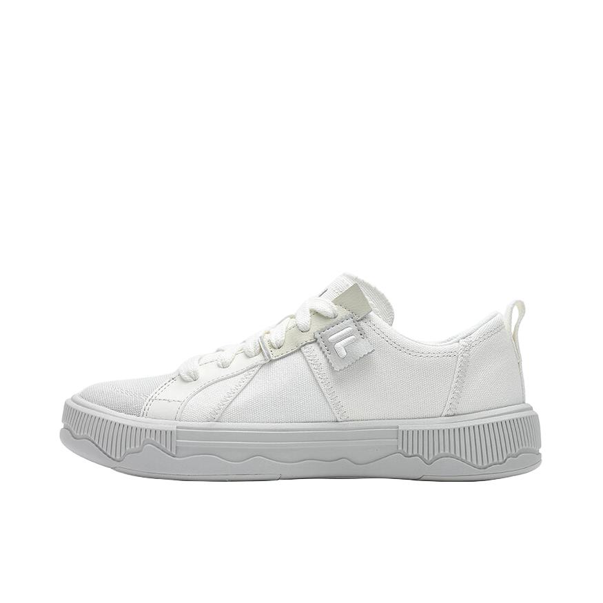 推荐商品：FILA/斐乐 POP III 休闲 耐磨 圆头 软底 帆布鞋 女款/雪白/南极灰