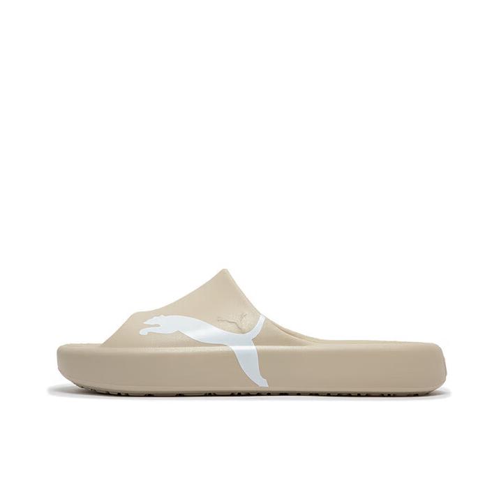 推荐商品：Puma/彪马 SHIBUI CAT LOGO 拖鞋 一字拖 防滑耐磨防臭软底百搭休闲静音 米白色