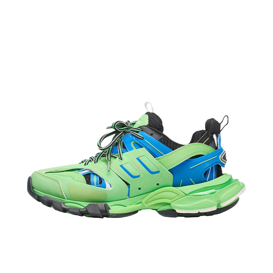 推荐商品：Balenciaga 巴黎世家 Track 1.0系列 轻便 时尚 包裹性 织物 休闲运动鞋 老爹鞋 女款/绿色/蓝色