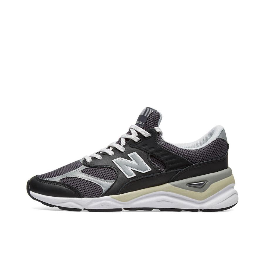 推荐商品：New Balance X-90 跑鞋 防滑耐磨舒适轻便减震网布透气织物百搭时尚复古休闲运动圆头 Black 黑灰