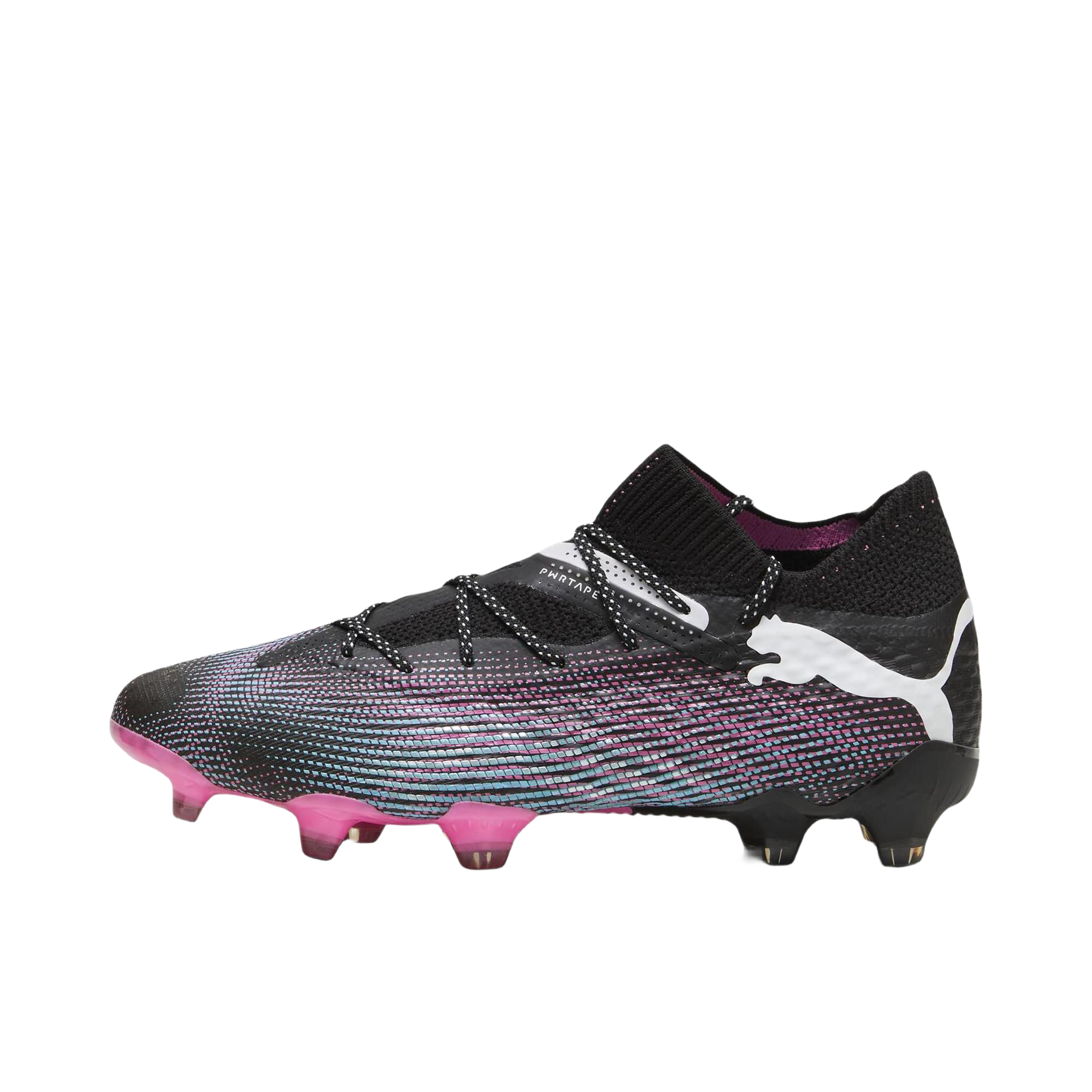 推荐商品：Puma/彪马 Future 7 Ultimate FG/AG 胶质短钉 长钉 人造草地 足球鞋 钉鞋 黑色/粉红色   