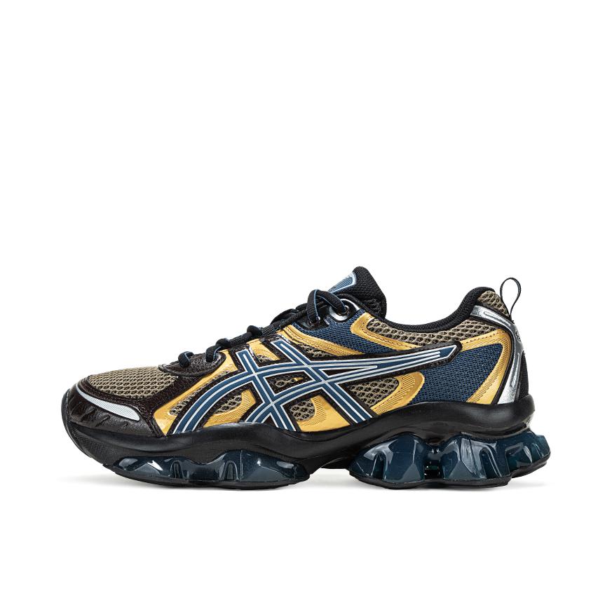推荐商品：Asics/亚瑟士 Gel-Quantum Kinetic 跑鞋 人造革减震防滑耐磨拼接网面透气圆头合成革复古长跑 Dark Indigo