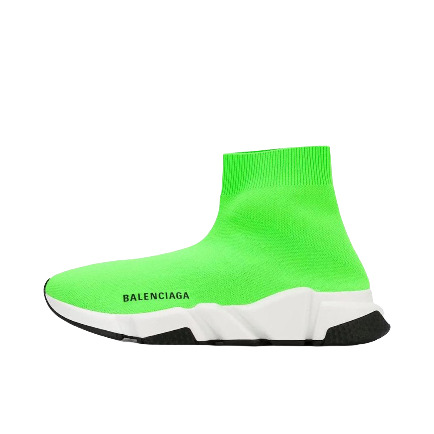 推荐商品：Balenciaga Speed 2.0 运动休闲鞋 系带圆头时尚套穿舒适耐磨轻便织物厚底 绿色/黑色