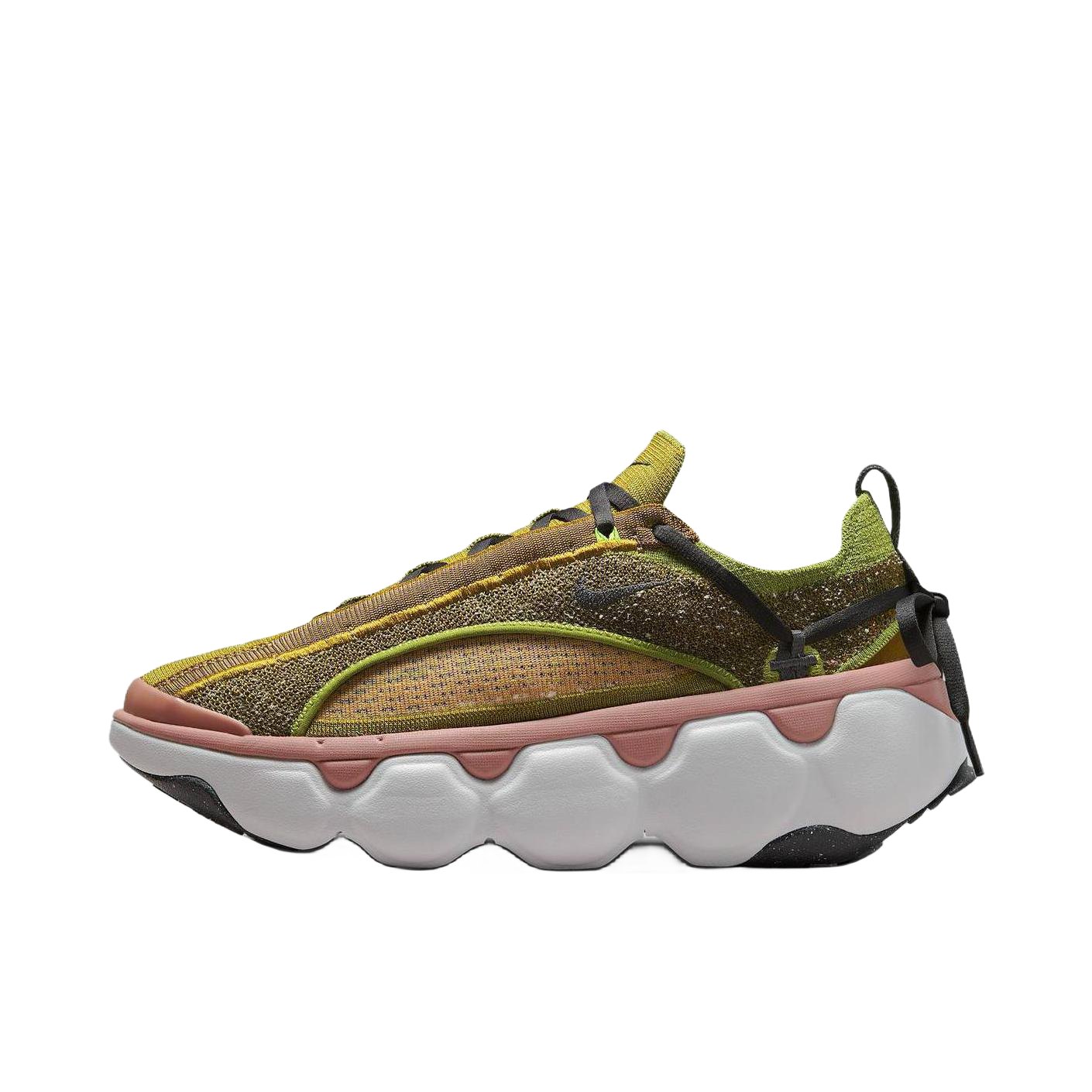 推荐商品：Nike Flyknit Bloom 跑鞋 防滑耐磨舒适轻便减震透气飞织百搭简约时尚潮流 黄色/粉色