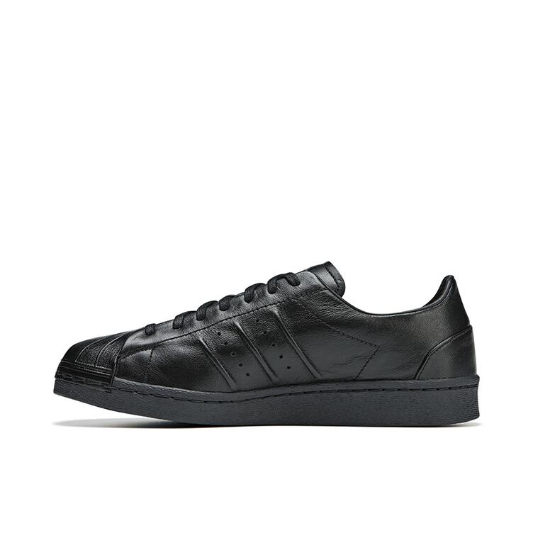 推荐商品：Y-3 SUPERSTAR 板鞋 系带圆头耐磨透气皮革简约时尚运动休闲贝壳头轻便 黑色 