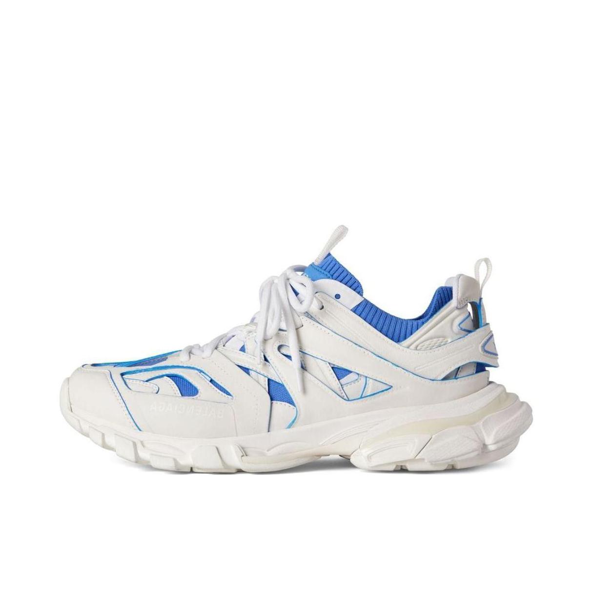 推荐商品：Balenciaga/巴黎世家 Track Forum 运动休闲鞋 耐磨透气圆头舒适平底 蓝色/白色