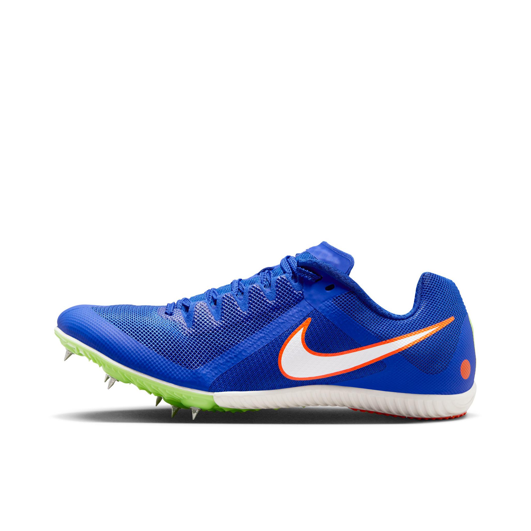 推荐商品：Nike Zoom Rival Multi M10 钉鞋 跑鞋 田径比赛短跑训练舒适减震防滑耐磨网眼透气 深蓝/白色