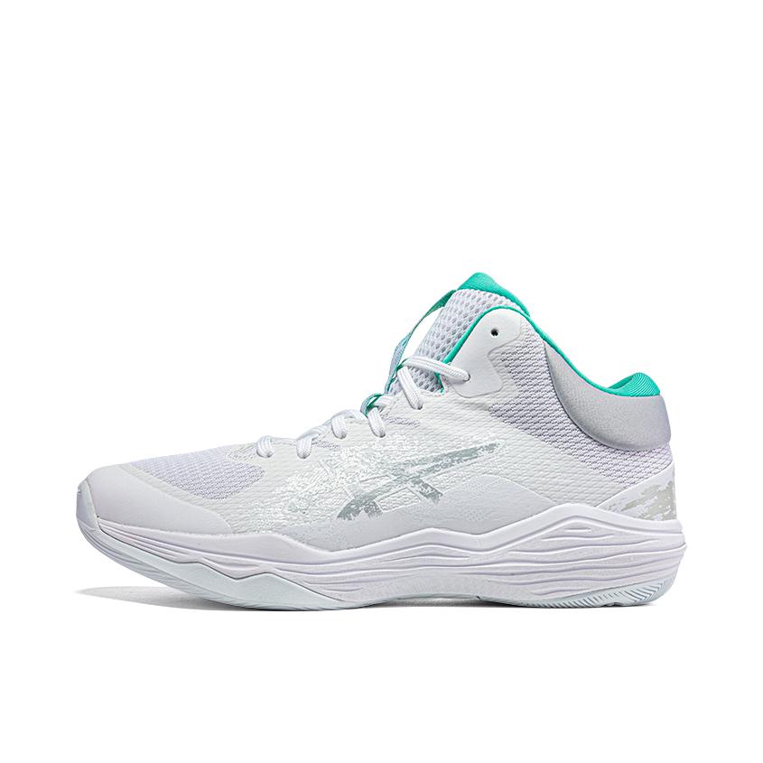 推荐商品：Asics/亚瑟士 Nova Flow 2 防滑耐磨 回弹透气 缓震 圆头 篮球鞋 白色/湖蓝色