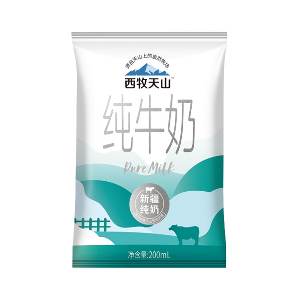 推荐商品：西牧天山 全脂纯牛奶 袋装
